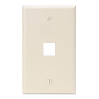 41080-1TP QuickPort Standard Size Wallplate, 1 Gang, 2-3/4 in W, Plastic, Surface Mount