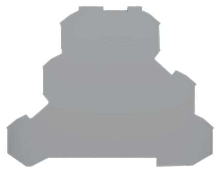 2002-3291 End and Intermediate Plate, For Use With 2002 Series TOPJOB S Rail Mounted Terminal Blocks, Gray