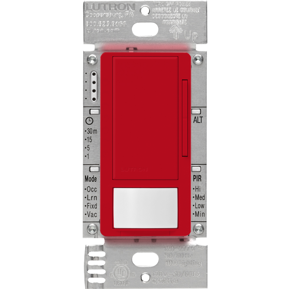 MS-Z101-V-HT Maestro 0-10V Vacancy Sensor Dimmer Switch, 8 Amp, Neutral Optional, 120-277V, 1 Pole/Multi-Location, Hot