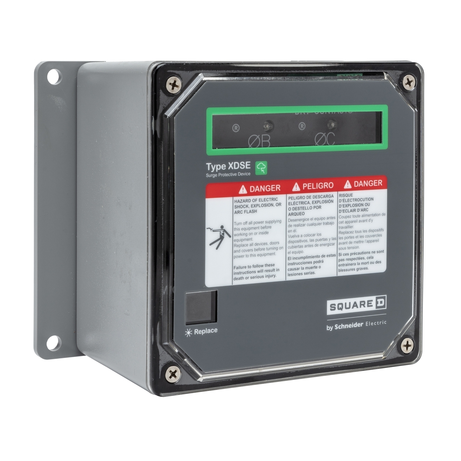 SSP03XDSE20A Surgelogic Type 2 Surge Protective Device, 240/120 V HLD AC, 3 ph