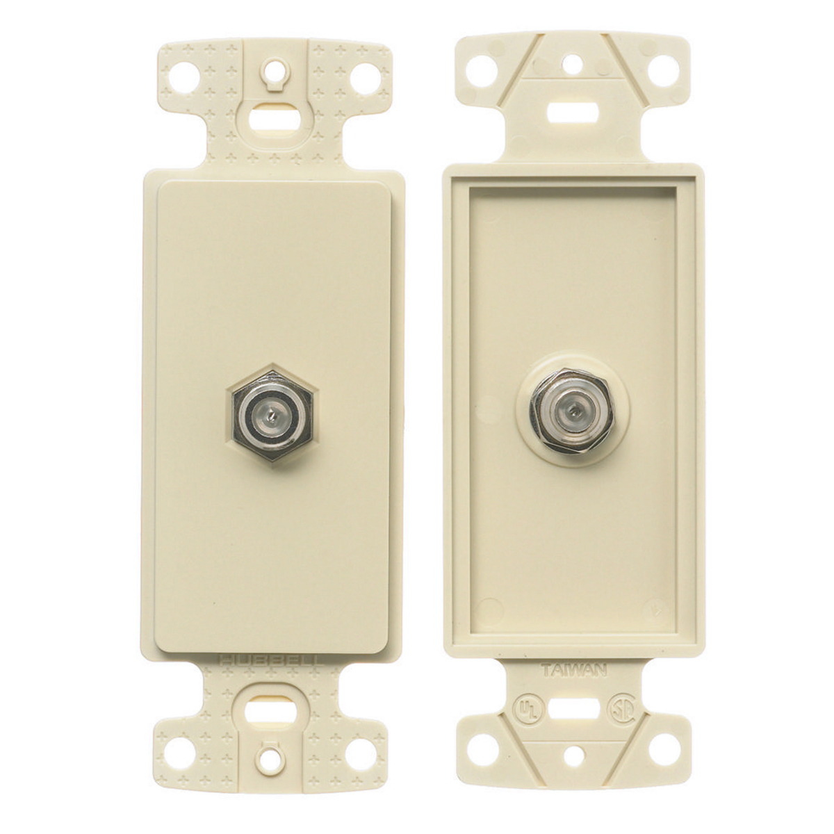 NS780LA 1-Gang Decorator Standard Molded-In Plate, Female Connection, Wall Mount