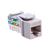 61HOM-RG6 IDC Snap-In Connector, Cat 6 Module, Flush Mount, 1 Port, Plastic, Gray