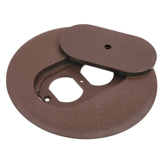 P-68-DRC-BRN Steel City MopTite Non-Metallic Carpet Plate and Cover, 6 in Dia, Polycarbonate