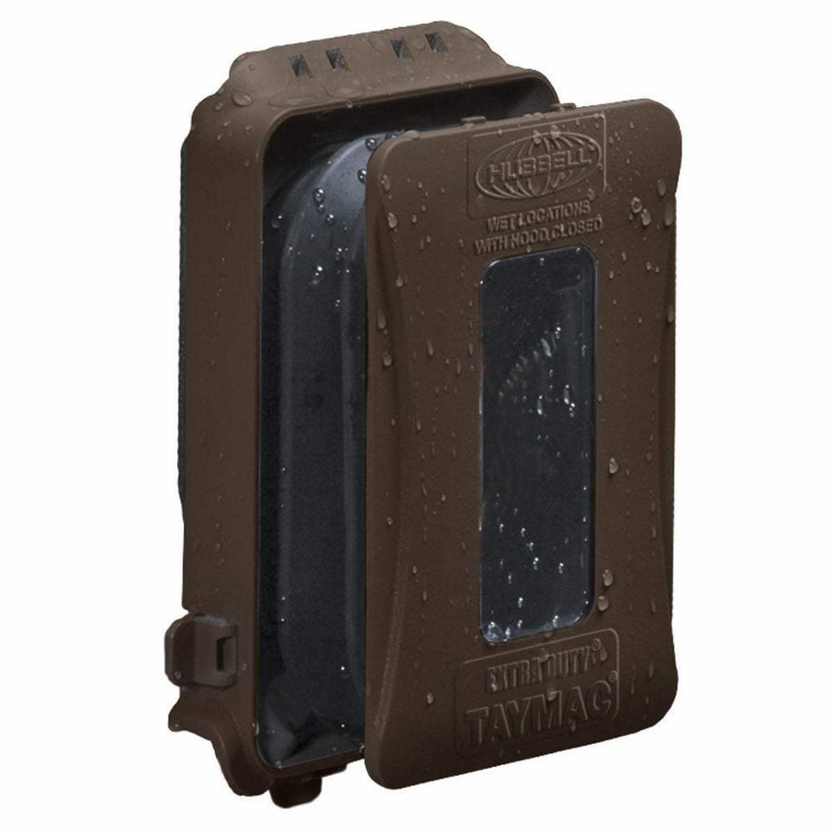 ML500Z 16-in-1 Configuration Extra Duty Expandable Flat Non-Metallic Weatherproof While-In-Use Cover, 5.73 in L x 3.61 in W x 1 to 3-1/2 in D, GFCI Device Cover, Neoprene Rubber/Polycarbonate