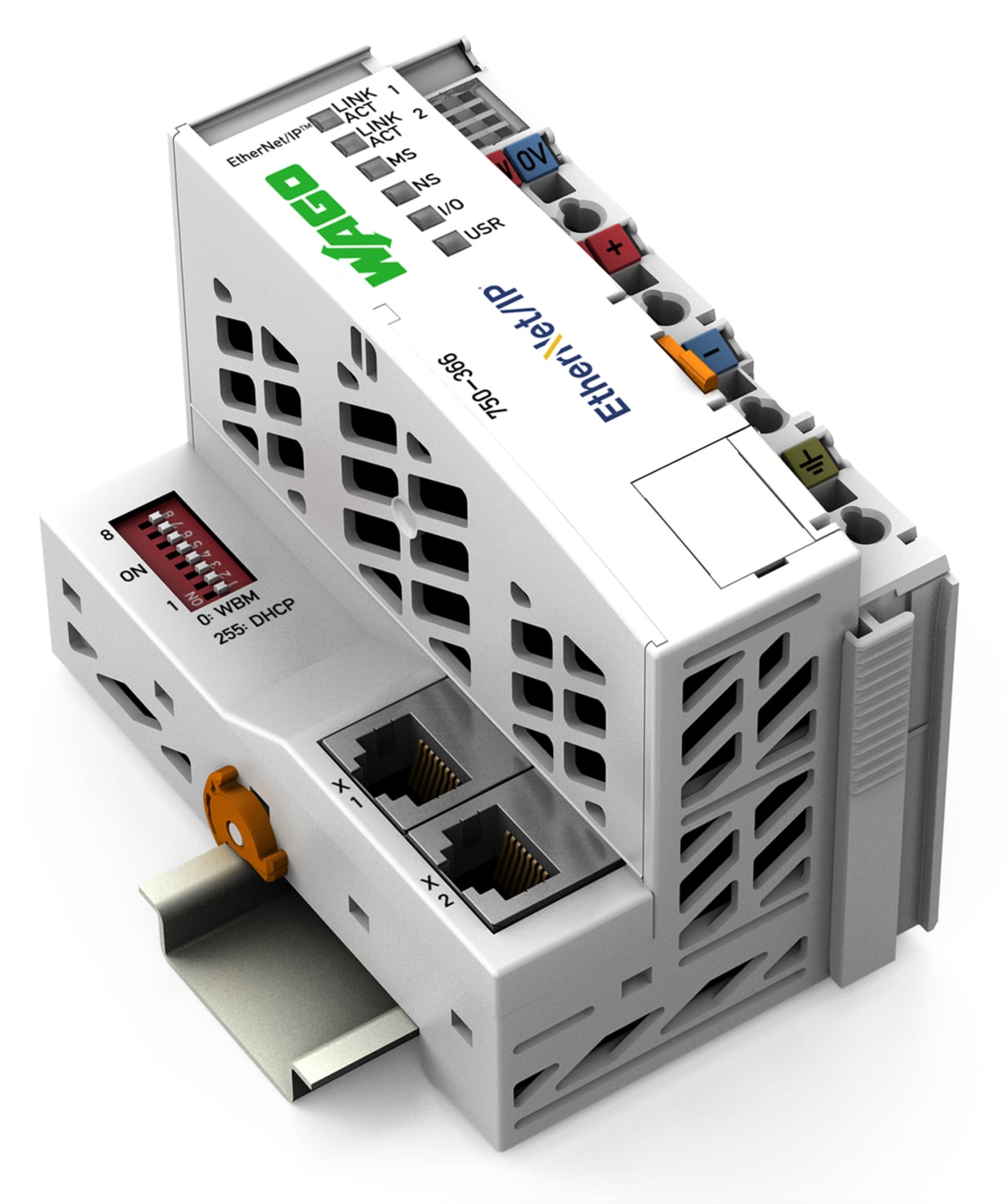 750-366 750 4th Generation Fieldbus Coupler, For Use With 750 Series, 3.937 in H x 2.44 in W x 2.831 in D, Polycarbonate/Polyamide 6.6