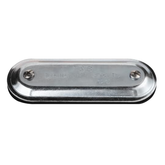 970S T&B Conduit Body Cover With Neoprene Gasket, 3-1/2 to 4 in Hub, For Use With Form 7 Conduit Body, Steel, Zinc Plated