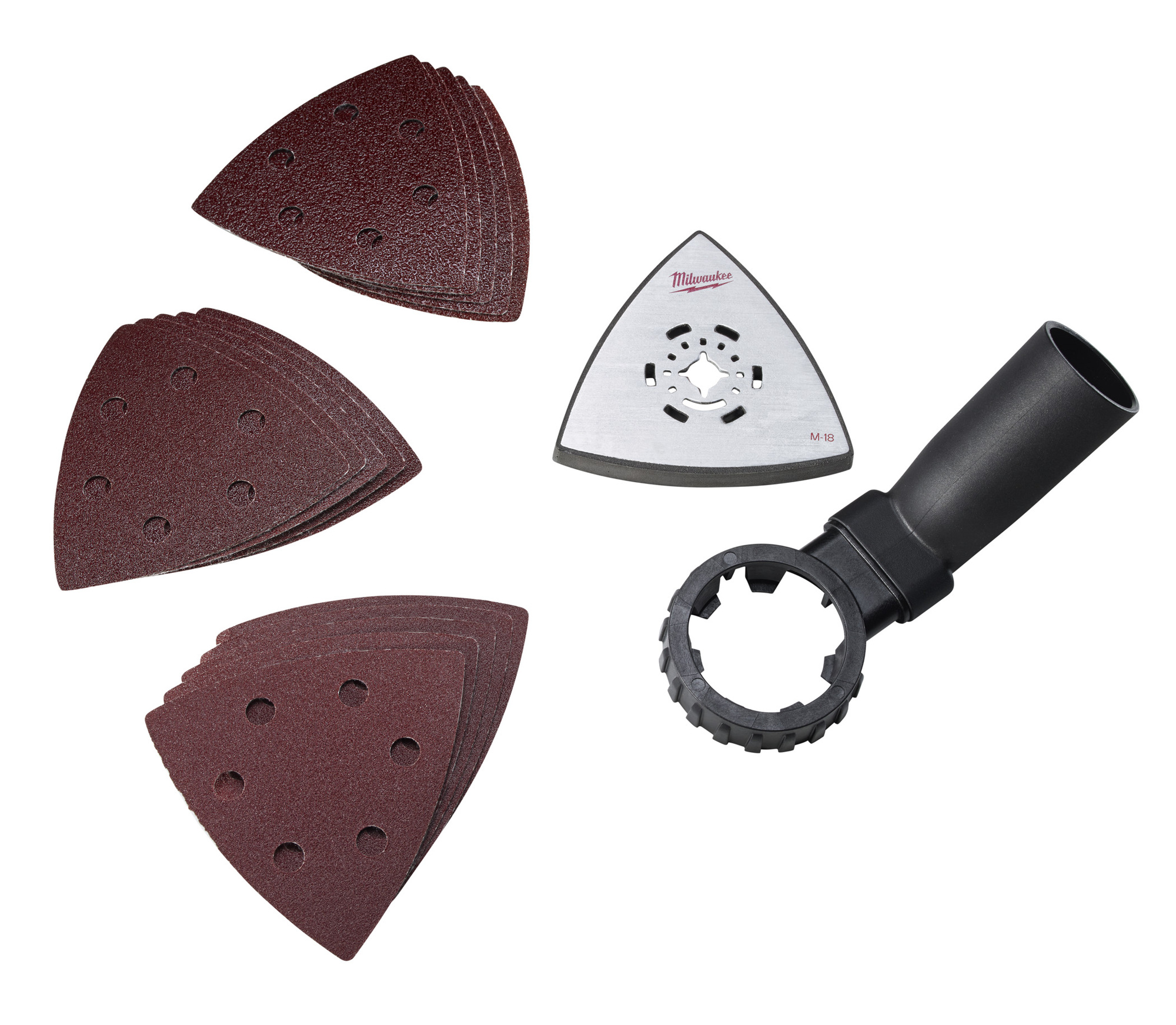 49-90-2400 M18 Dust Extraction Kit, For Use With M18 Multi-Tool, Plastic/Sandpaper/Steel
