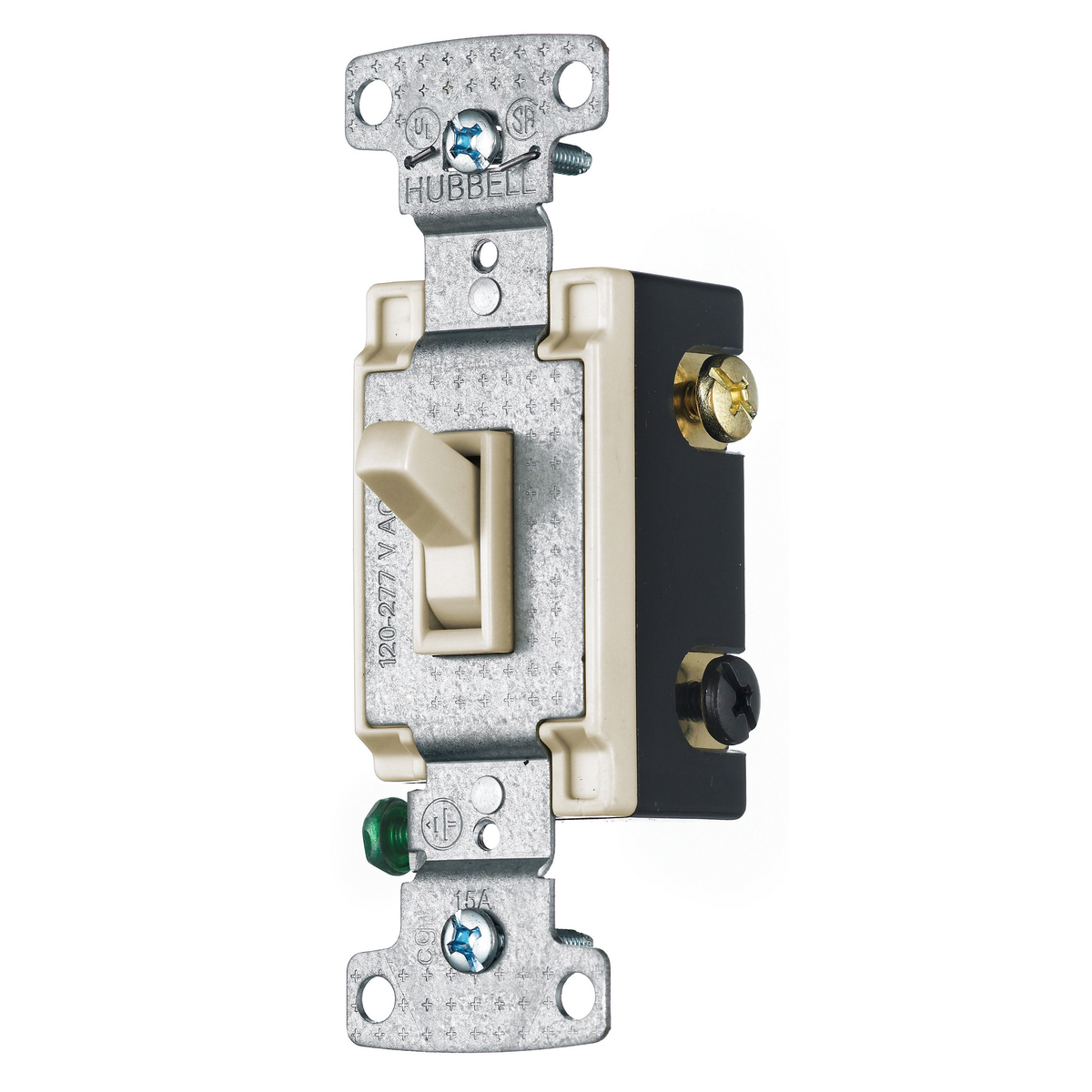 RS415LA 4-Way Compact General Purpose Self-Grounding Standard Toggle Switch, 120 V, 15 A, 1800 W Power Rating, 2-Position Contact