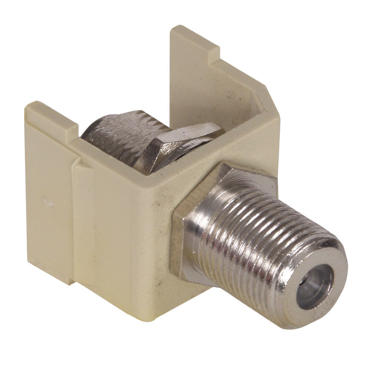SFFEX Pass-Through Keystone Standard F-Connector, Female x Female Connector, Coaxial Cable