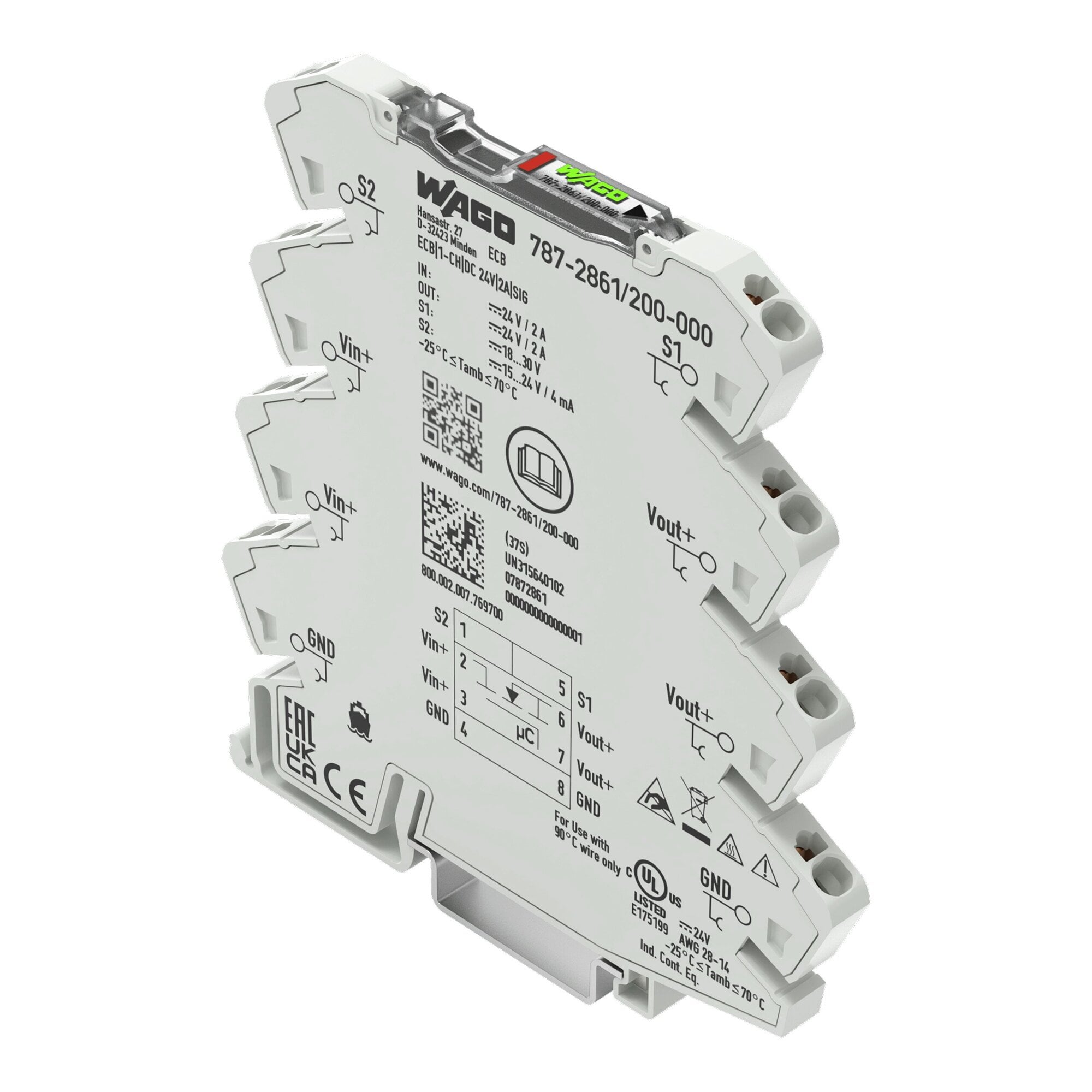 787-2861/200-000 Circuit Breaker, 2 A
