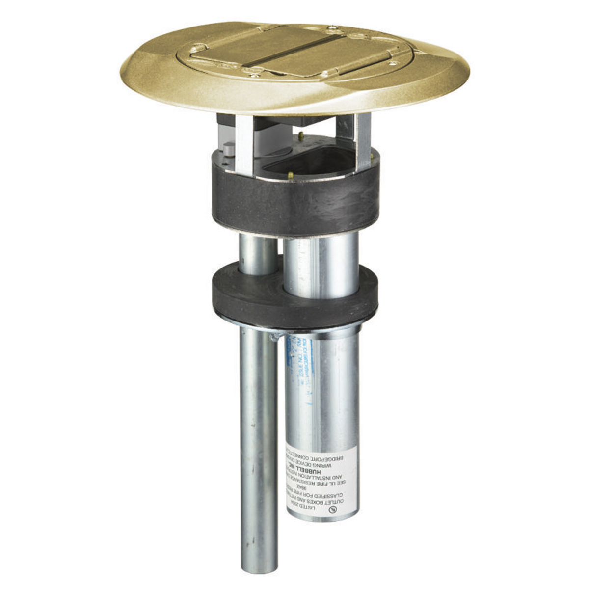 S1PT3IMBRS SystemOne Flush 1-Piece Flush Modular Standard Sized Poke-Through Assembled Unit, 4 in Hole, 8 in Dia x 0.54 in THK Cover, 300 lb Capacity, Composite