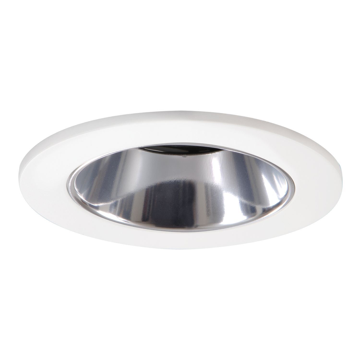 3007WHC Halo 15 deg Tilt Adjustable New Construction Round Showerlight Lighting Trim Ring, 3 in ID x 4-1/4 in OD, Incandescent Lamp, Polymer