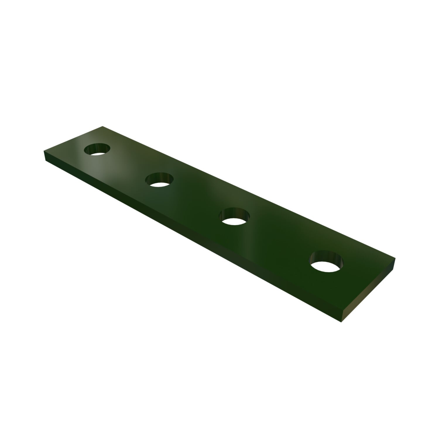 P1067-GR Channel Flat Plate Fitting, 4 Holes, 7-1/4 in L x 1-5/8 in W x 1/4 in THK, HRPO Steel