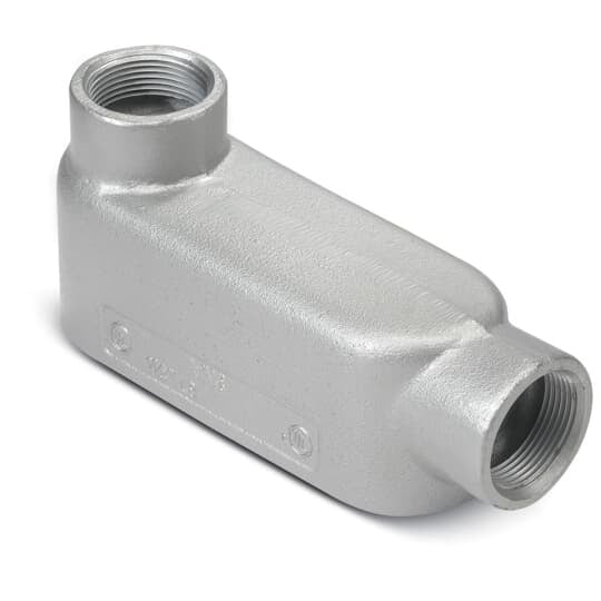 LB150M T&B 35 Type LB Conduit Body With Back Opening, 1-1/2 in Hub, 35.3 cu-in Capacity, Malleable Iron, Aluminum Acrylic Coated/Zinc Plated