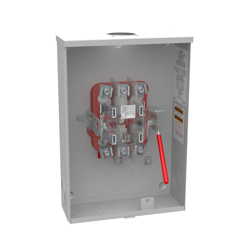 UAP9581-RL-BLG-AEP 5 Term, Ringed,L Small Hub Opening, Lever Bypass, 7-8 inch Barrel Lock Ground with Bracket Provision, Aluminum Painted American Electric Power