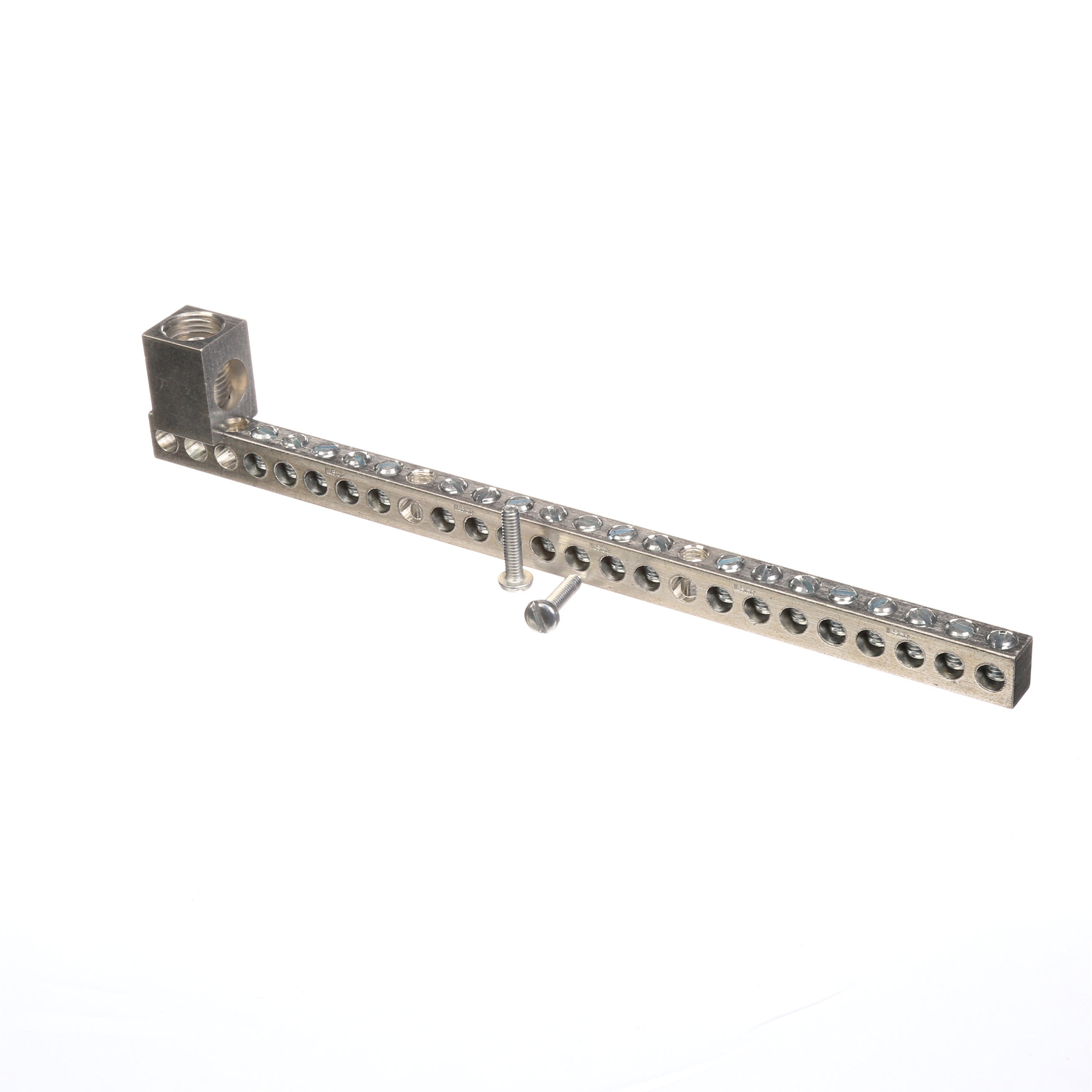 ECGB202 Ground Bar Kit, 14 to 4 AWG, 6 to 2/0 AWG Aluminum/Copper Conductor, 20 Terminals, For Use With Legacy Load Center