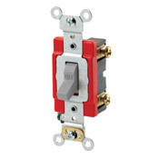 1221-2GY Self-Grounding AC Quiet Toggle Switch, 120/277 V AC, 20 A, 800 W, 1000 VA Power Rating