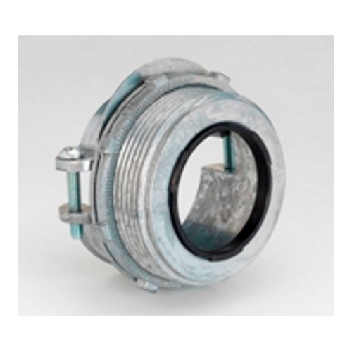 689-DCI2 Bridgeport Strap Connector, 3-1/2 in Trade, 1 Conductors, 2-3/4 to 3-1/2 in Cable Openings, Die-Cast Zinc