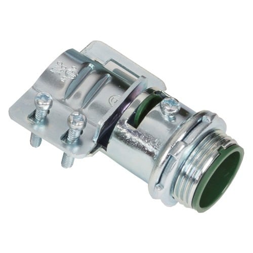 683-UI Bridgeport MC-FlEXFIT 680-UI Adjustable Endstop MC Cable Connector, 1 in Trade, 0.78 to 1.12 in Cable Openings, Steel, Zinc Plated