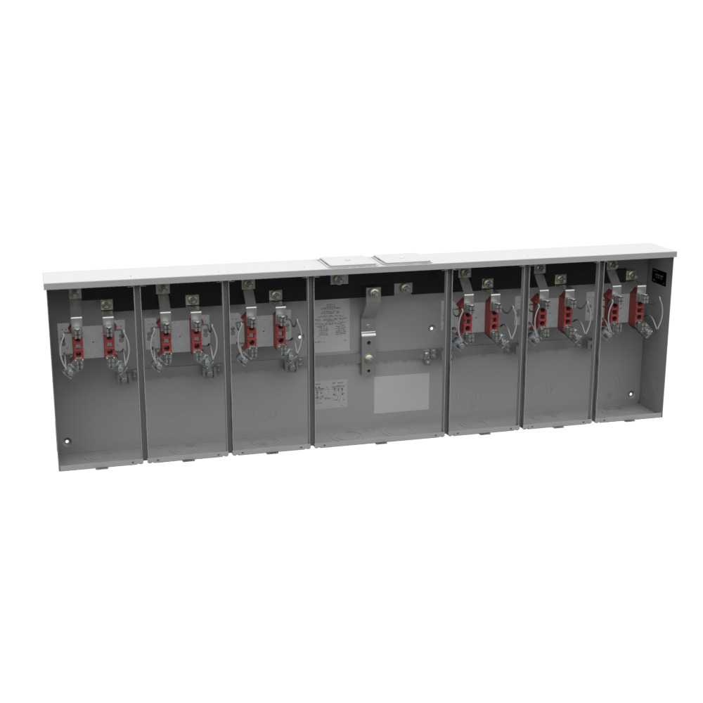 U1256-X-HSP 4 Term, Ringless, Large Closing Plate, 6 Position, Stainless Steel, Hasp