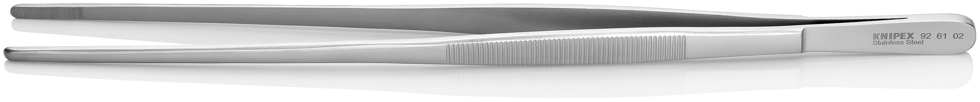 Stainless Steel Gripping Tweezers-Blunt Tips, 11 3/4 in., 2.50 mm TT, 4.70 mm TW