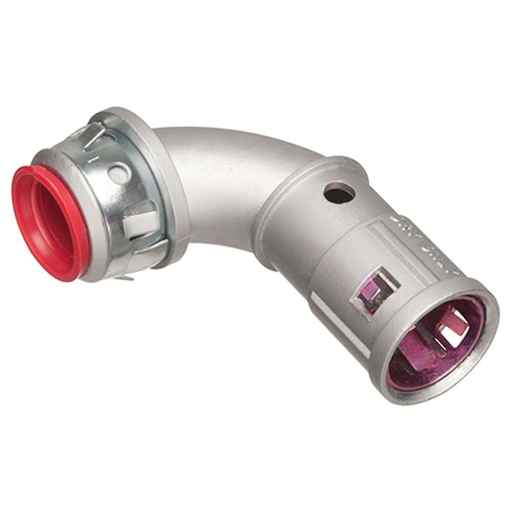 40900AST Snap2IT Snap-On Cable Connector With Insulated Throat, 1 in Trade, 1 in Knockout, 0.48 to 0.61 in Cable Openings, Die Cast Zinc/Steel