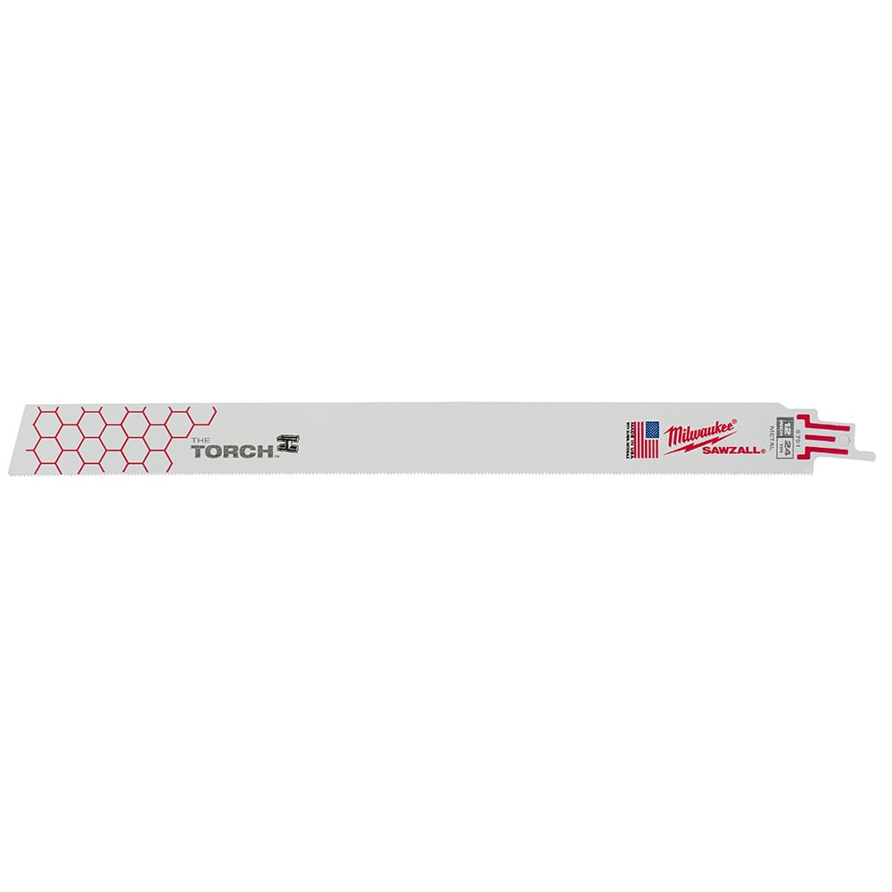 48-00-5791 Sawzall Double Duty Straight Back Reciprocating Saw Blade, 12 in L x 1 in W, 24 TPI, Bi-Metal Body, Universal/Toothed Edge Tang