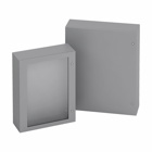 Eaton B-Line series wall mounted panel enclosure,16" height,6" length,12" width,NEMA 4X,Hinged cover,SDSS4 enclosure,Wall mount,Medium single door,Thru holes,opt. external mounting feet,304 stainless steel,Seamless poured in-place gasket