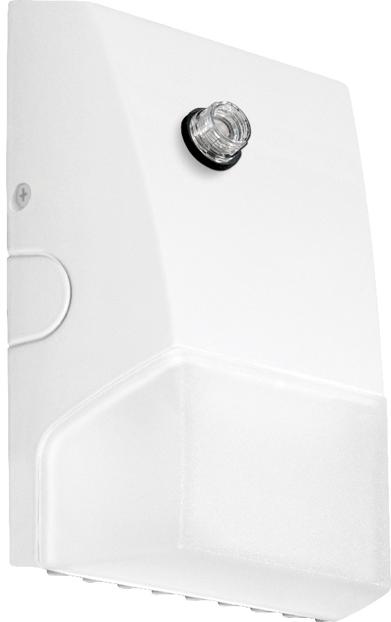 BRISKS17L-740W/PCU BRISK Economical Outdoor Wallpack With 120 to 277 V AC Photocell,) LED Lamp, 13.7 W Fixture, 120/208/240/277 V AC, White/Polyester Powder Coated Housing