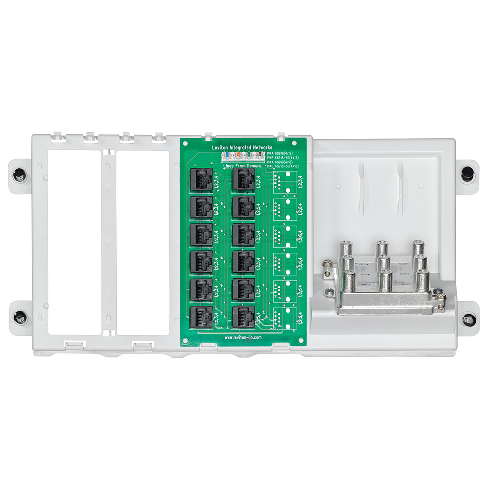 47603-412 Telephone Distribution Board With 8-Way 2 GHz Splitter, RJ45 Connection, 4 x 12-Port Interface