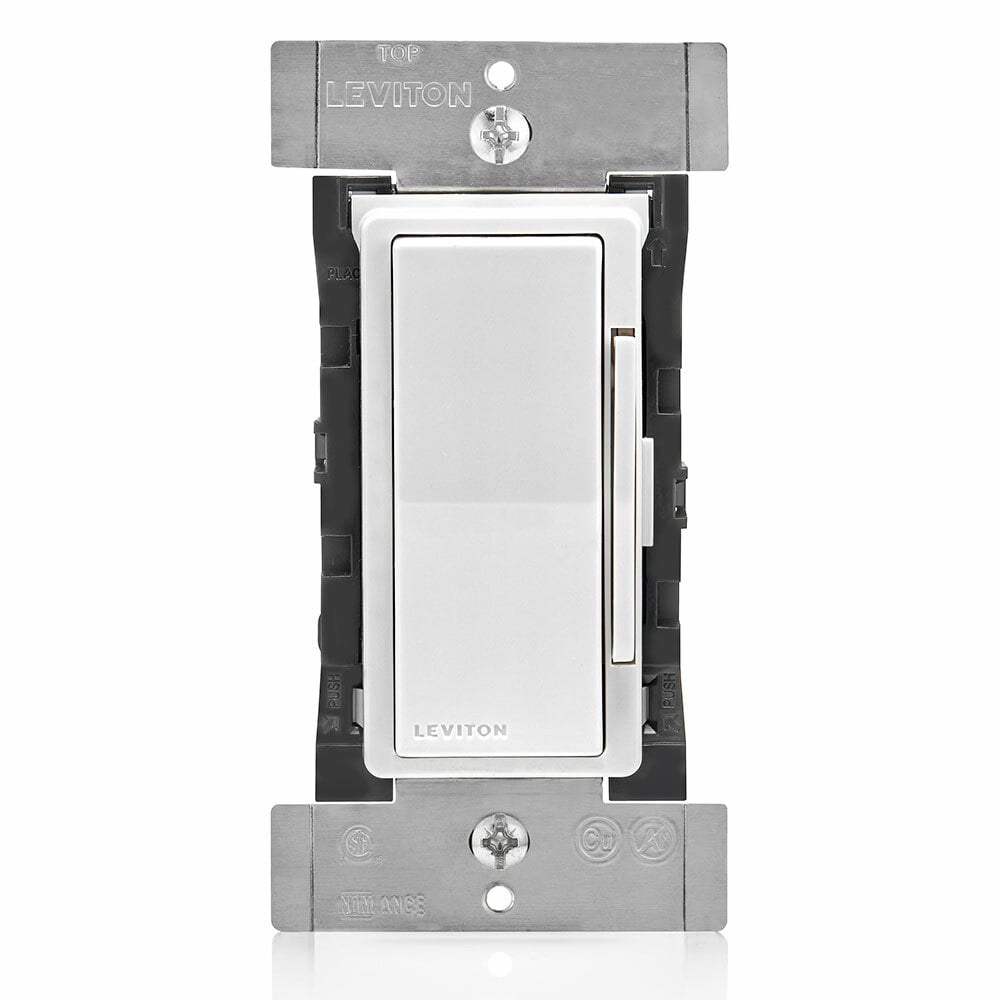 DDF01-BLZ Decora SureSlide 1-Pole 3-Way Digital Fan Speed Control With Light Almond and Ivory Kits, 120 V AC, 1.5 A, 4-Speed/Quiet Operational Mode, White