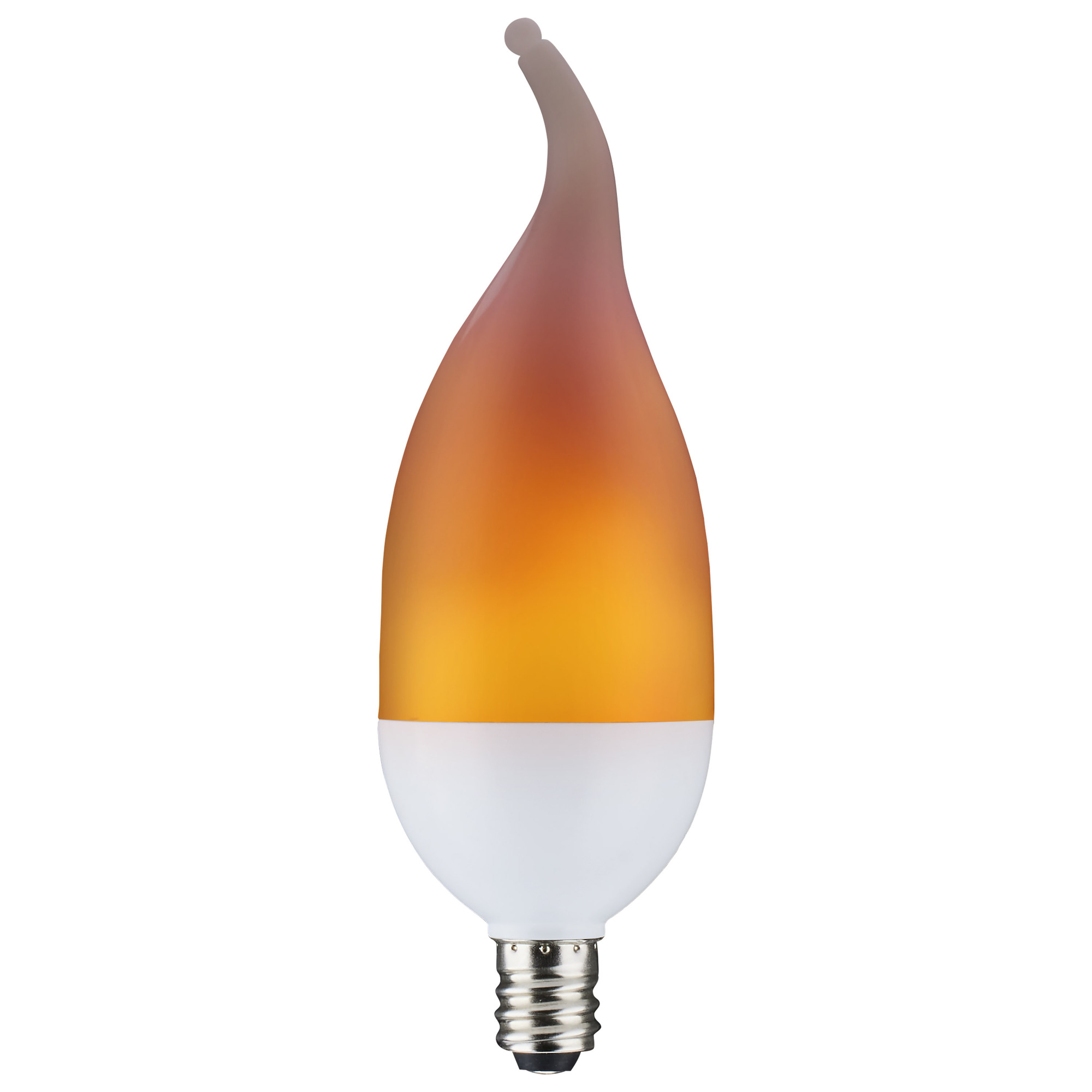 S29807 Flame Bulb, 2 W, 25 W Incandescent Equivalent, E12 Lamp Base, B11 Shape, 60 Lumens