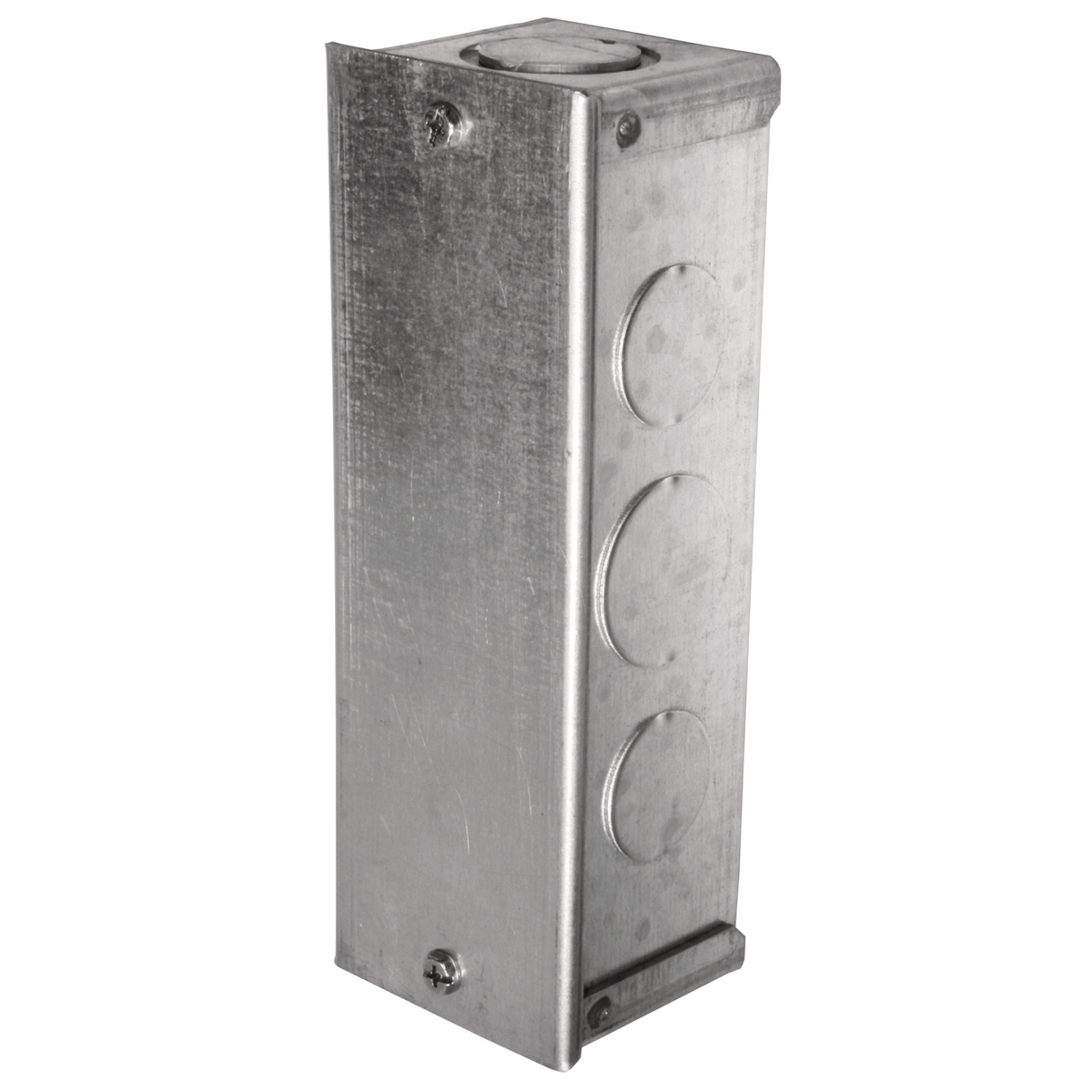 S1FRPTJB System One Standard Sized Junction Box, 4 in Hole, 27 cu-in Capacity, For Use With Recessed Fire-Rated Poke Through, 1/2 in, 3/4 in, 1 in Knockout, Galvanized Steel