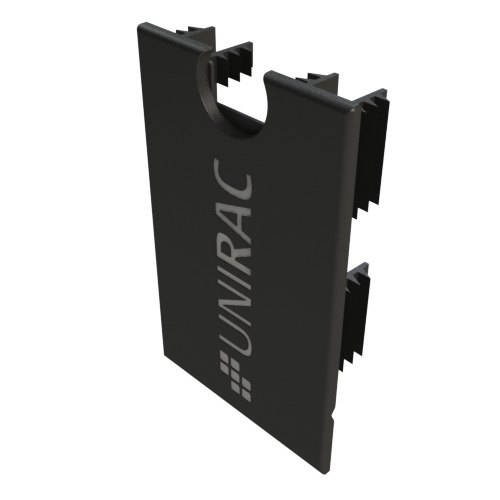GFT-CAP Rail End Cap, For Use With Ground Fixed Tilt (GFT) Shared Rail Ground Mount System, Pro UV-Black