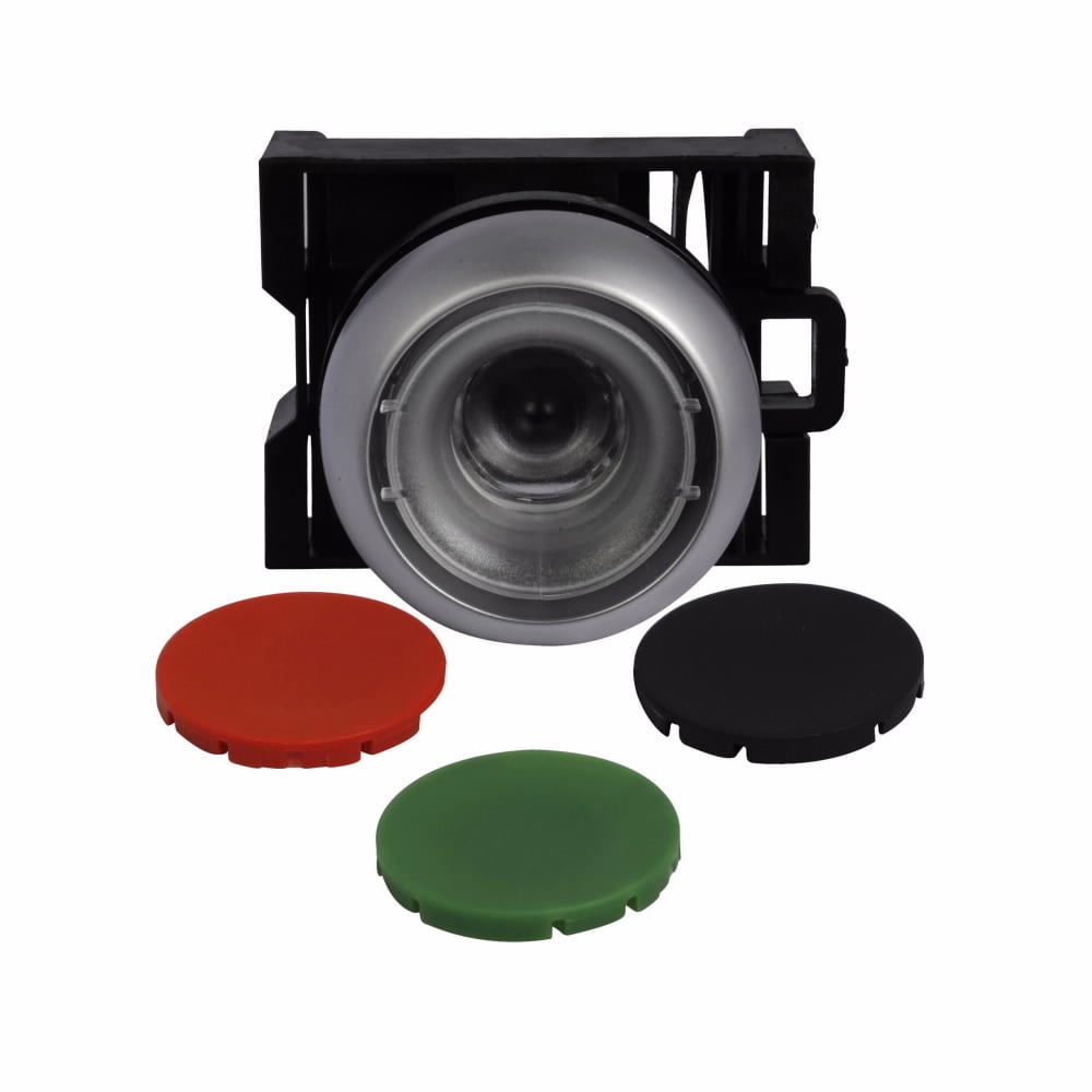 M22-D-X-SRG Buttonless Modular Non-Illuminated Pushbutton Operator, 22.5 mm, Black/Green/Red