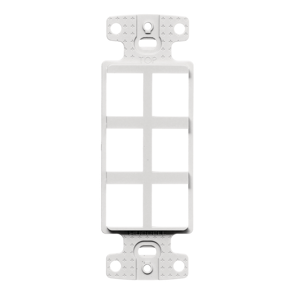NS616W NS Series Keystone Standard Frame, 1 Gangs, 6 Ports, ABS, White