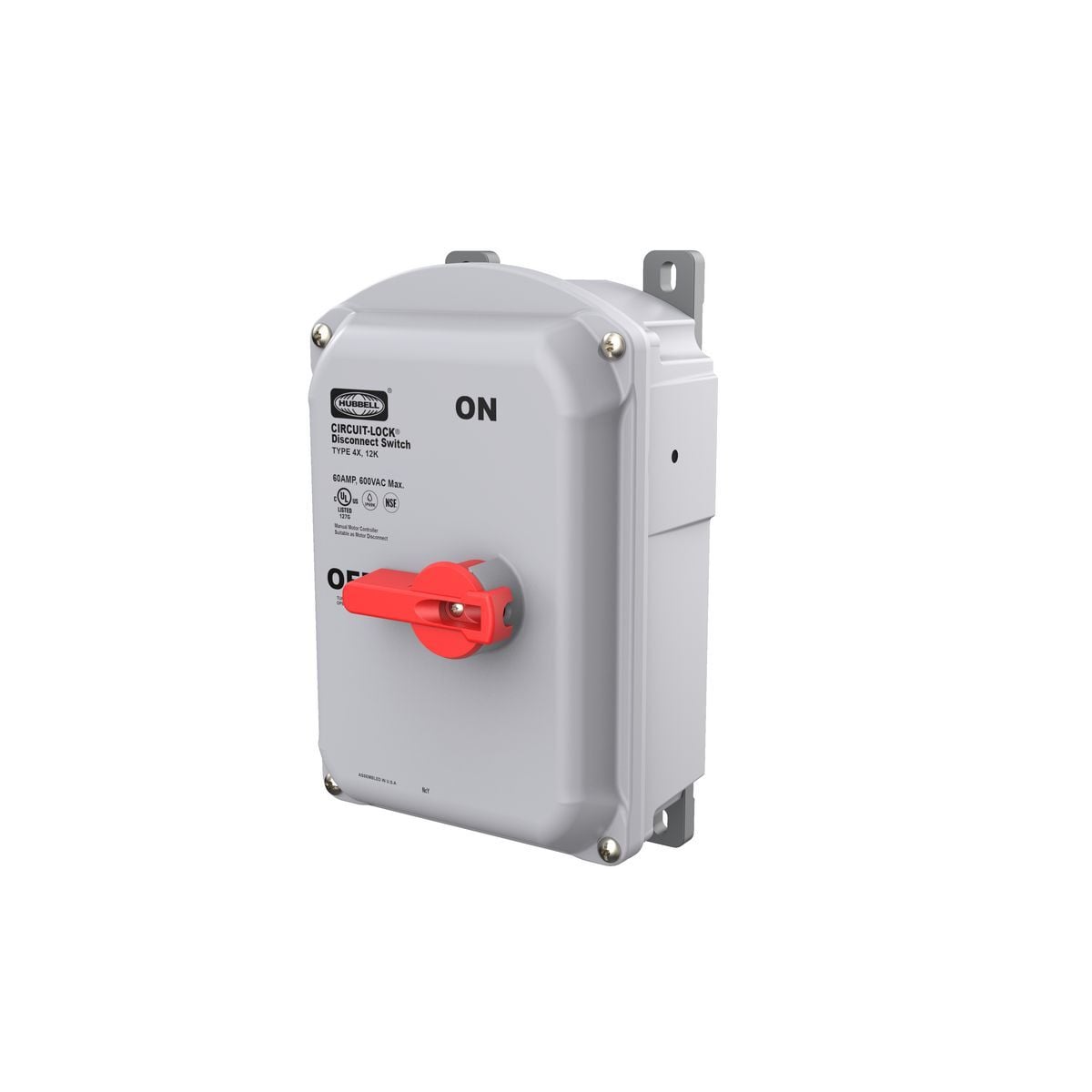 HBLDS60 Disconnect Switches, 600 V AC, 60 A, 50 hp, 3 Poles