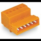 1-conductor male connector; CAGE CLAMP; 2.5 mm; Pin spacing 5.08 mm; 9-pole; Snap-in mounting feet; 2,50 mm; orange
