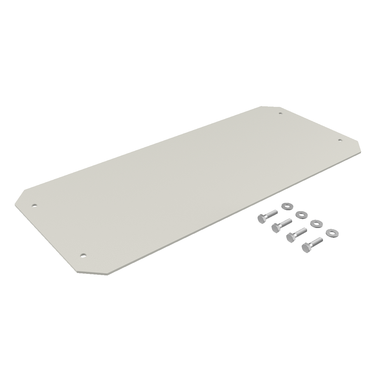 WFHD3GP A3RHD Gland Plate, Aluminum, White