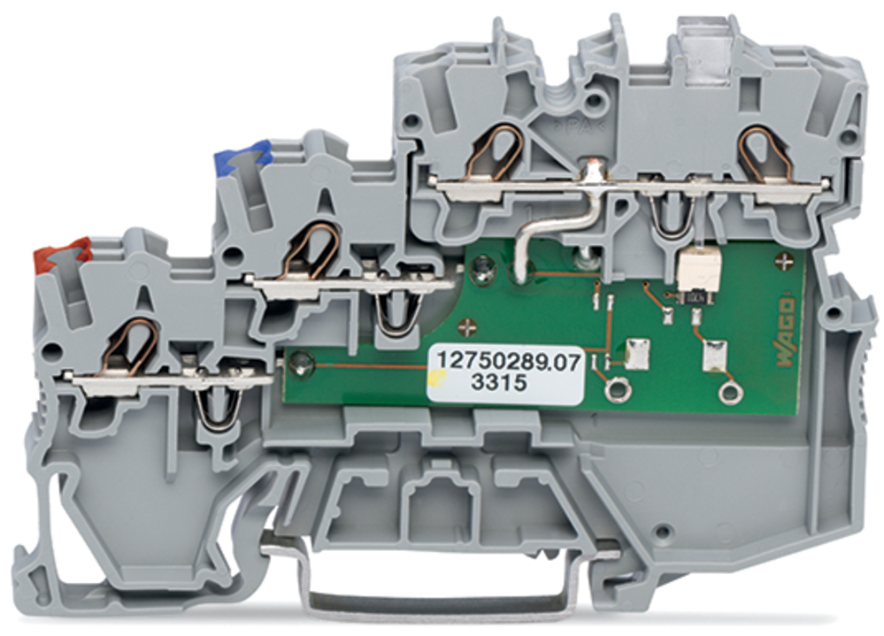 2000-5311/1102-950 Operating Tool Sensor Terminal Block, 24 V DC, 13.5 A, 20 to 16 AWG Wire, 4 Poles, DIN Rail Mount
