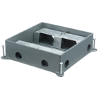Hubbell Wiring Device Kellems, Floor Boxes, Concrete Floor Box Series,4-Gang Shallow, Cast Iron