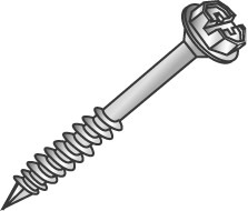 1/4 x 1-1/4" Concrete Screws, Hex Washer Head, Slotted, Blue,Jar
