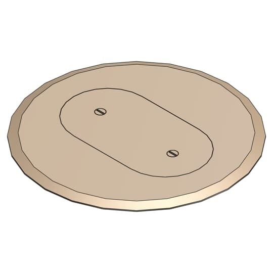 P-68-SRC-BGE Steel City MopTite Non-Metallic Carpet Plate and Cover, 6 in Dia, Polycarbonate