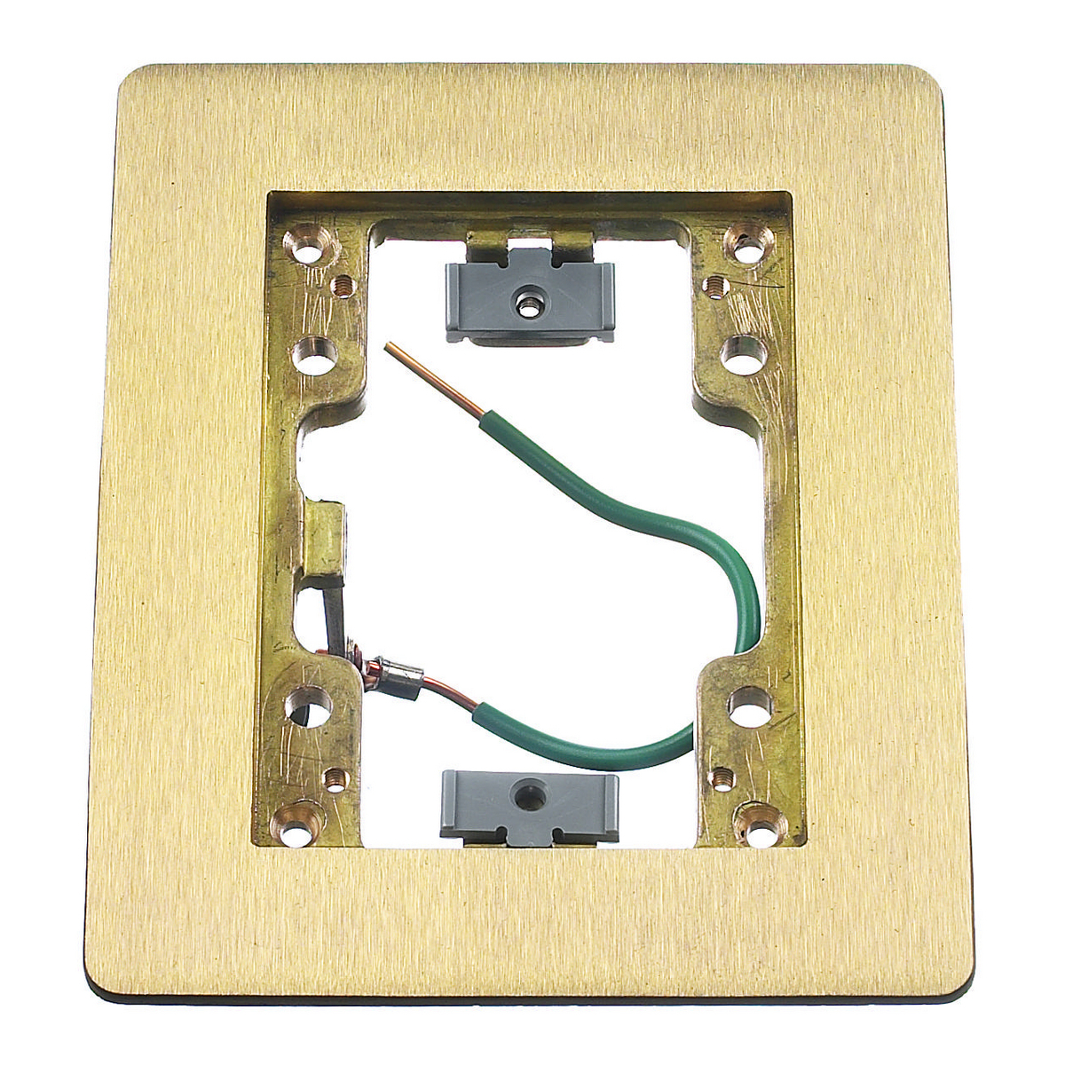 SB3083W 1/2/3-Gang Flat Machined Rectangular Standard Floor Flange, 4.85 in L, Metallic