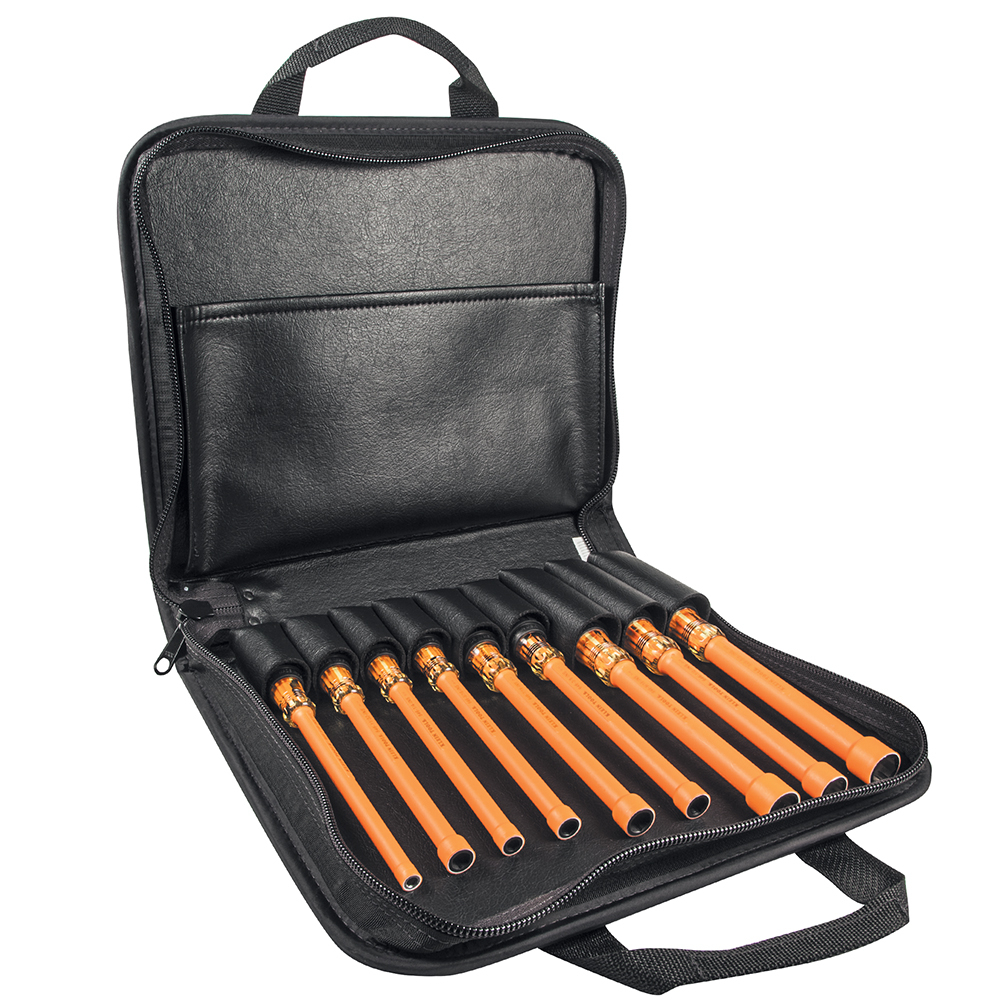 33524 9-Piece Insulated Nutdriver Kit, Orange Grip Handle