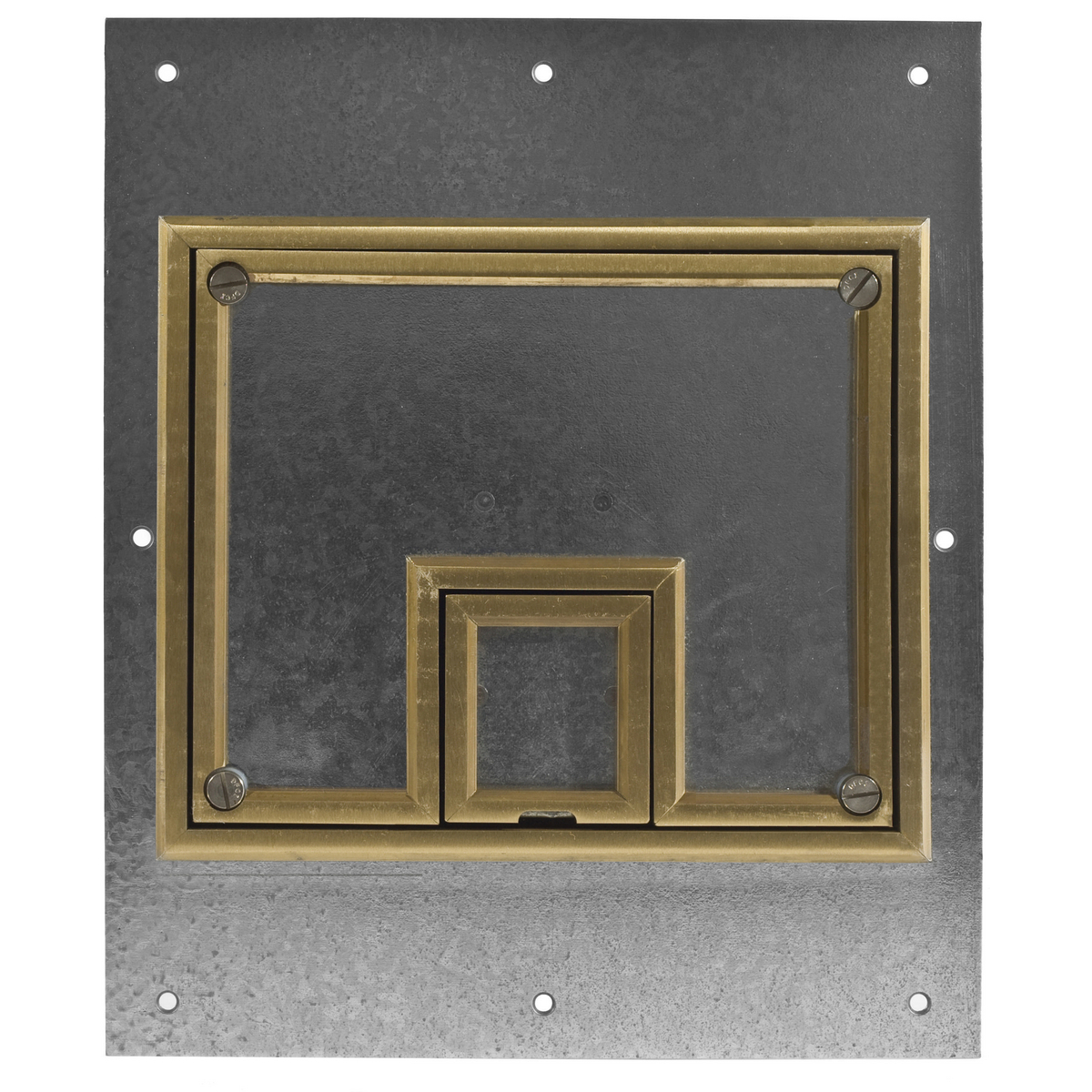 CFB7CVRBRS CFB7G Beveled Edge Floor Box Cover, 10-1/2 in L x 12-1/2 in W, Beveled Edge Cover, Metallic