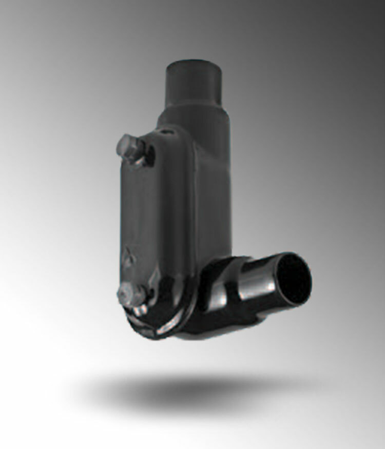 PV2000LR68 Type LR Conduit Body With Cover, Screws, 8, Steel, Galvanized/PVC Coated