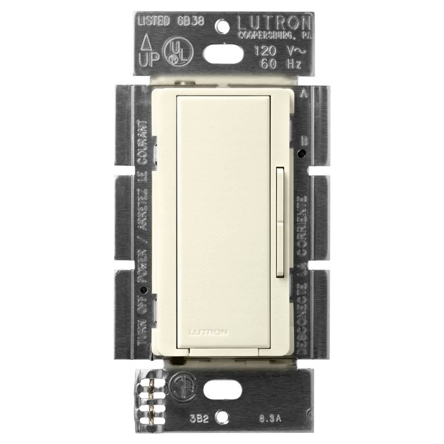 Maestro Companion dimmer for multi-location use, 120V, Satin finish in biscuit