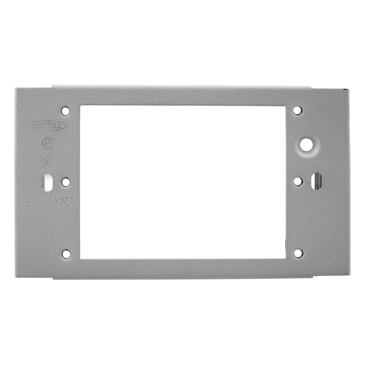HBL4747CVMGY Standard Device Cover Plate, For Use With HBL4750 Series Metal Raceway, Roll Formed Steel, Gray
