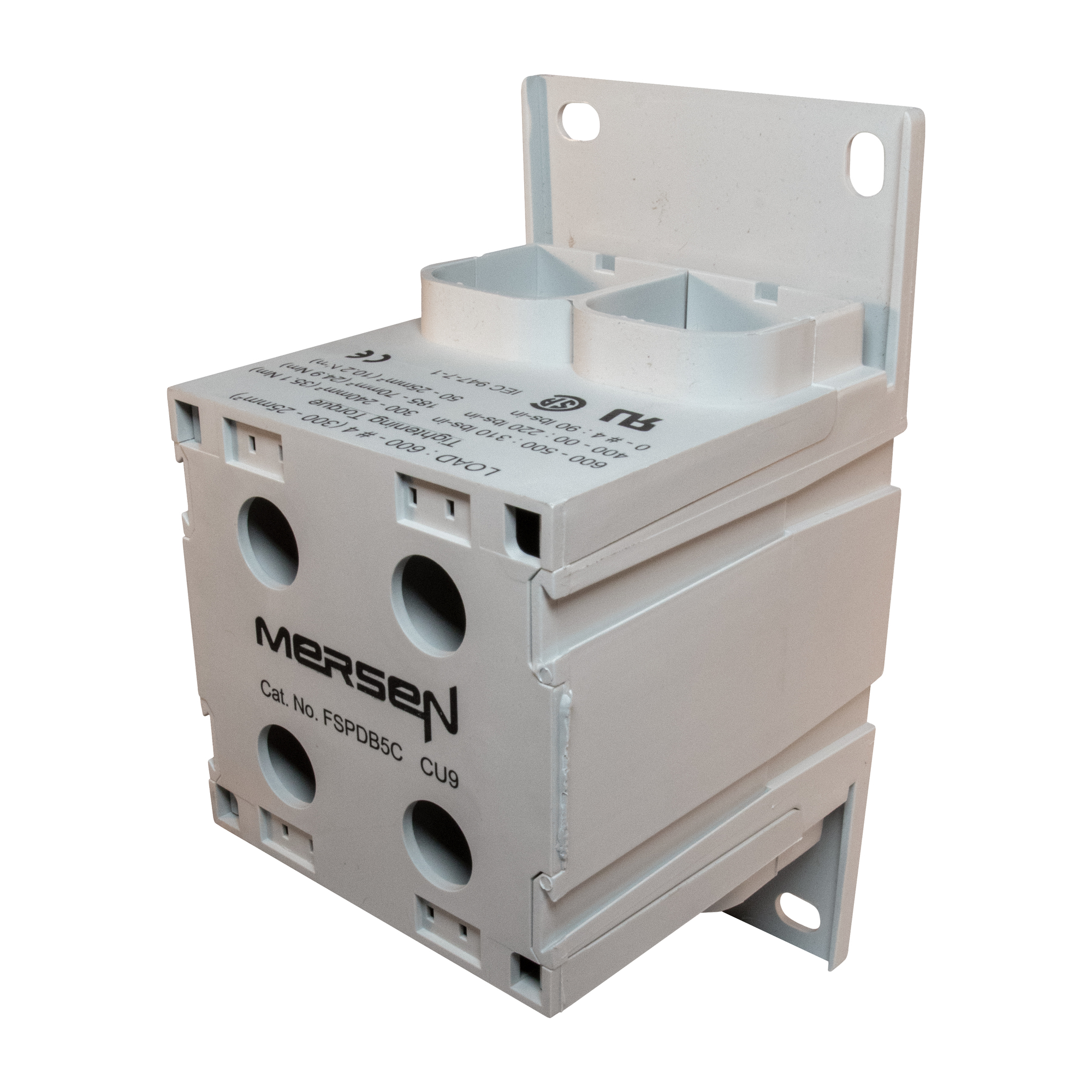 FSPDB5C Finger Safe Power Distribution Block, 600 V AC, 840 A, 1 Pole, 4 AWG to 600 kcmil Wire